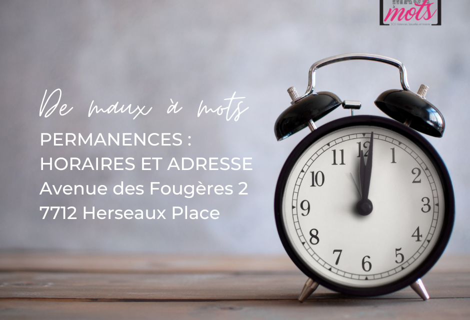 Permanences: horaires et adresse